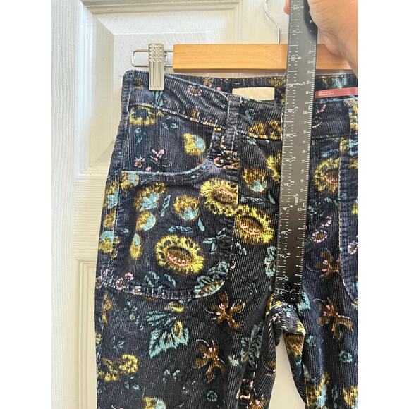 Pilcro Anthropologie The Icon Size 26 Print Corduroy Flare Pant 29.5 Inch Inseam - Picture 9 of 14